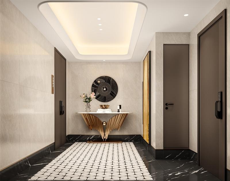 Private elevator lobby