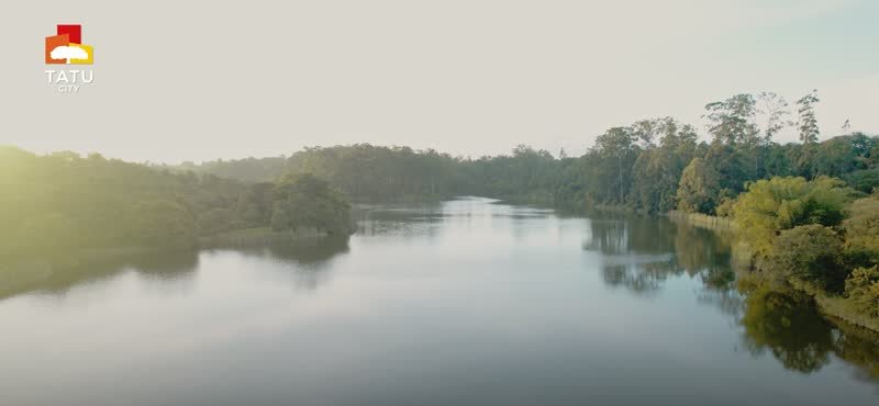 The dam at the heart of the estate