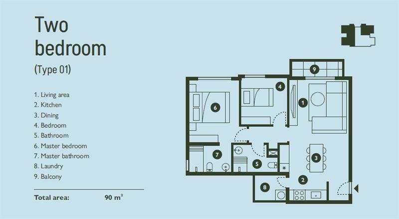 Two bedroom plan
